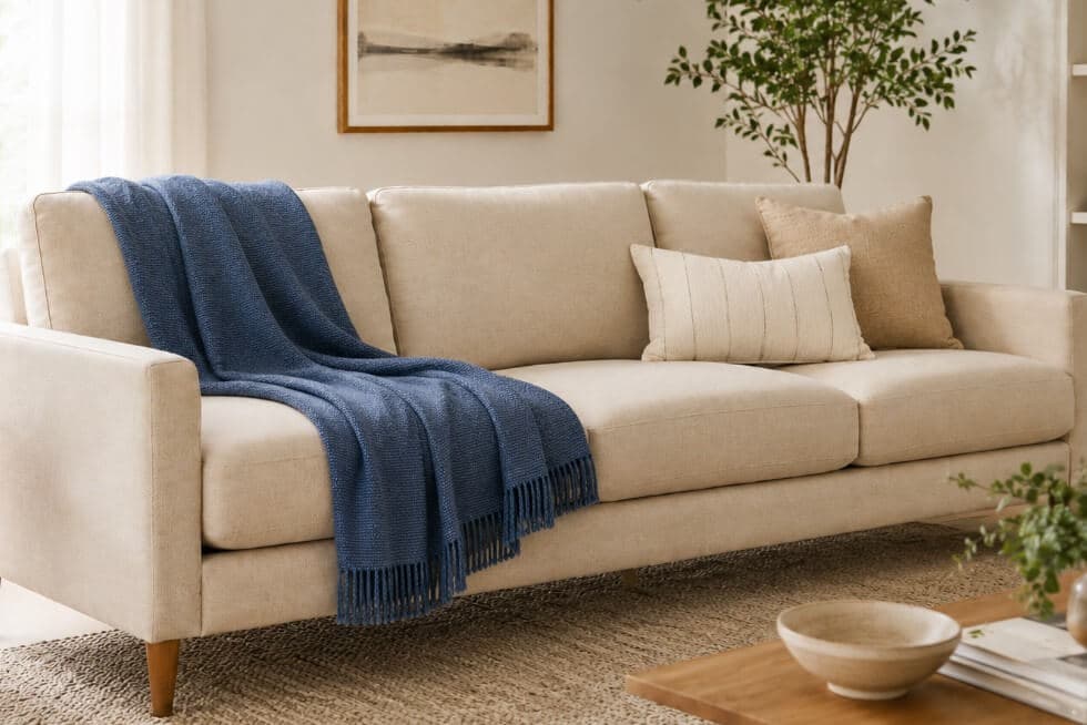 How to Style a Throw Blanket on a Sofa
