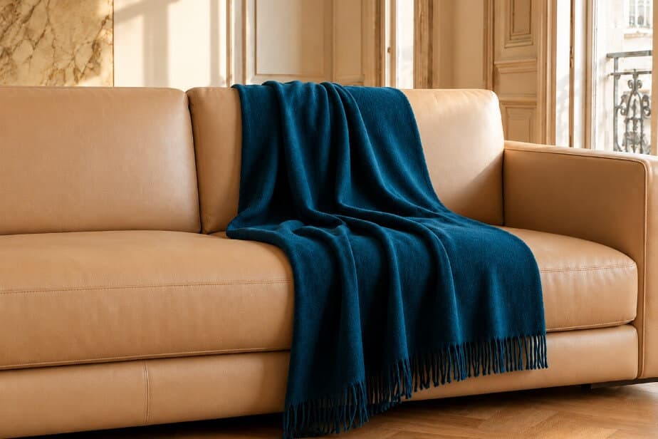 Throw blanket for beige couch or sofa